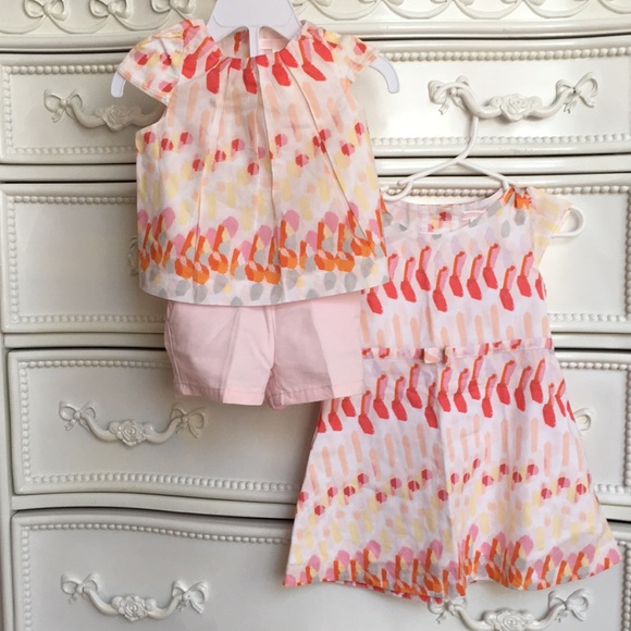 Janie and Jack Other - 2pc JANIE AND JACK Short Set, 3-6m, POPPY